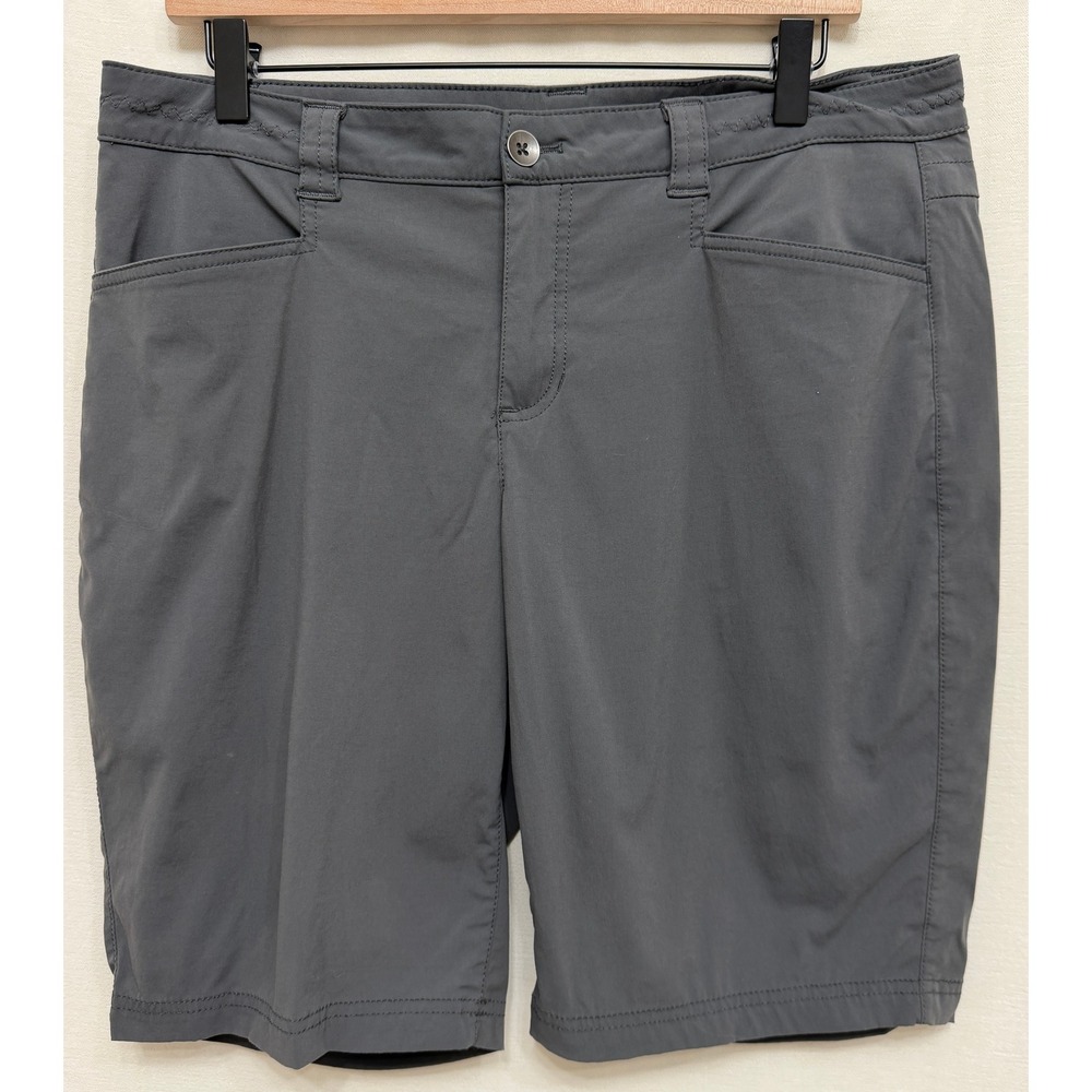 Eddie Bauer Women's Charcoal Quick Dry Hiking Shorts Size 12 10" Inseam